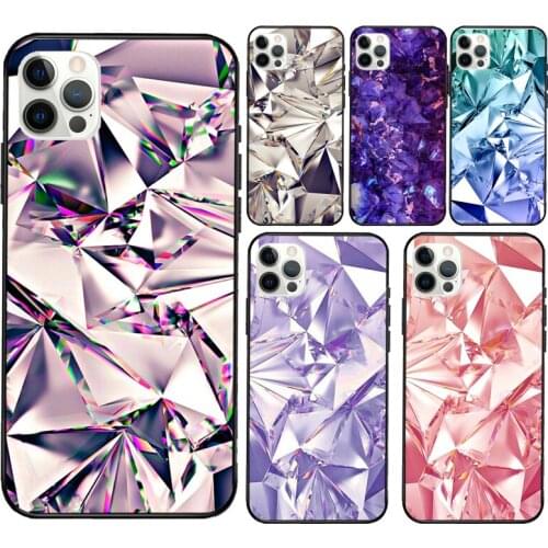 Crystal Diamond Pattern Silicone Case For Apple iPhone 11 Pro Max XS XR X 8 7 Plus SE 2020 12 Pro Max Back Cover