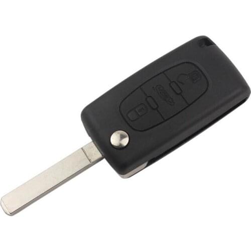 30PCS/lot For Citroen C2 C3 C4 C5 C6 Flip Remote Key Shell Case 3 Button VA2 Blade WIth Battery Holder Fob Key Cover