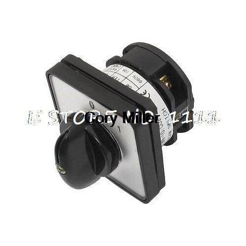 Electric 2 Position 4 Terminals Rotary Cam Changeover Switch 660V 10A