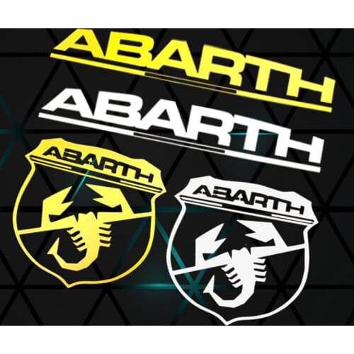 Car Interior Exterior Decoration Scorpion emblem For fiat 500 abarth Rearview Mirror Alloy Decal Seat The Whole Body car Sticker