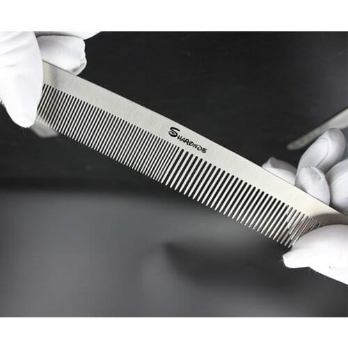 Dog pet grooming hair comb, 100% handmade stainless steel hair cutting comb, professional hairdressing steel comb D-b1 3 design