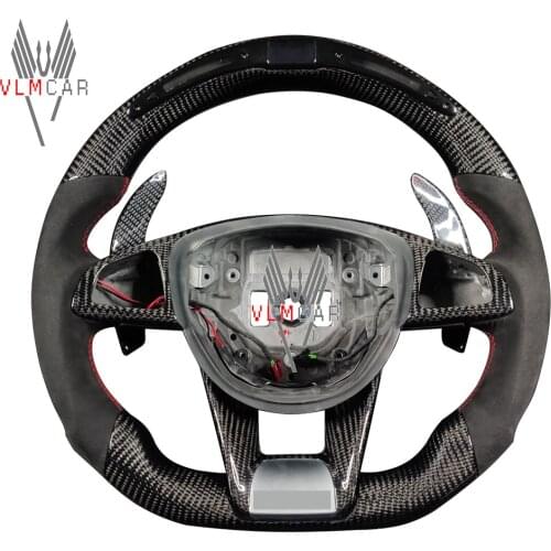 Private custom carbon fiber steering wheel for C-class W205 / CLA W117/GLA /CLA With shift LED display