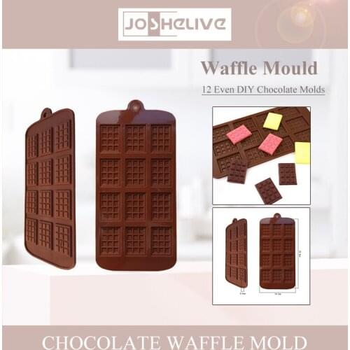 Silicone Waffle Cookie Mold Creative Chocolate Shape Muffin Cake Chocolate DIY Mould Bakeware Household Kitchen Baking Tool Sale