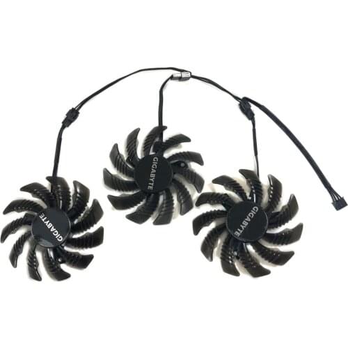 3Pcs/Set 75MM T128010SU Video Cooler For GIGABYTE GTX1660S GTX1660TI GTX1660 GPU Graphics Cards Fans As Replacement
