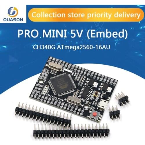 Mega 2560 PRO MINI 5V (Embed) CH340G ATmega2560-16AU with male pinheaders Compatible for arduino Mega 2560