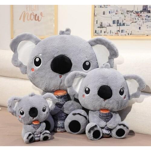 Cute Plush Koalas Toy Stuffed Animal Koala Hold Tree Stump 30cm 45cm 70cm Koala Plush Pillow Kids Toys Gift