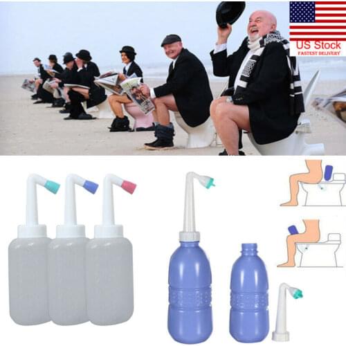 New Product Best-Selling Portable Flusher 450ML Bottle Body Blue Spray Head Hand-Held Travel Toilet Hand Spray Seat Water