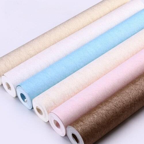 Beibehang Pure color plain wallpaper silk wallpaper living room modern simple 3D stereo warm TV backdrop PVC