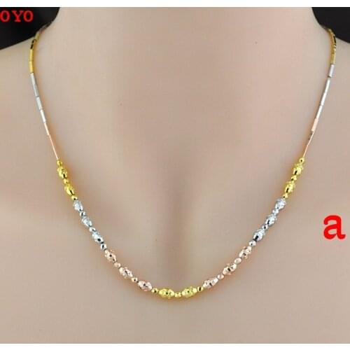 925 ilver necklace sterling silver plating Mosaic gold necklace thick silver necklace, silver jewelry