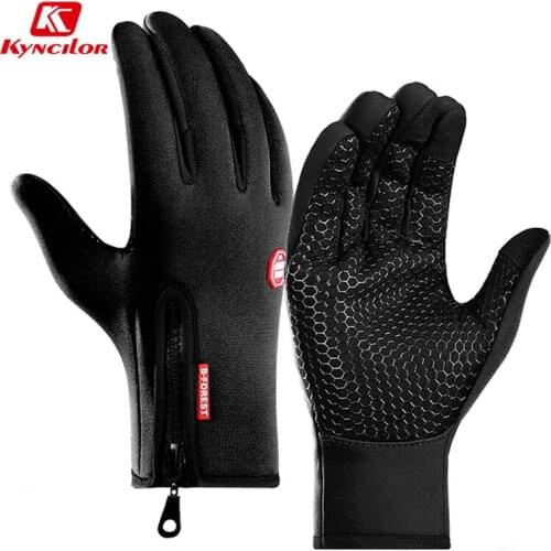 Kyncilor Unisex Winter Warm Cycling Gloves Waterproof Touchscreen Bicycle Gloves Ski Hiking Motorcycle Full Finger Bike Gloves