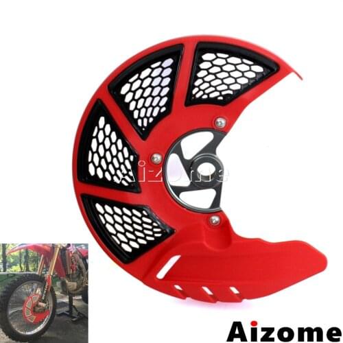 Motorcycle Front Disc Guard Plastic Motorbike X-Brake Brake Rotor Protector Cover For Honda CR125R 250R CRF250R 250X 450R 04-07