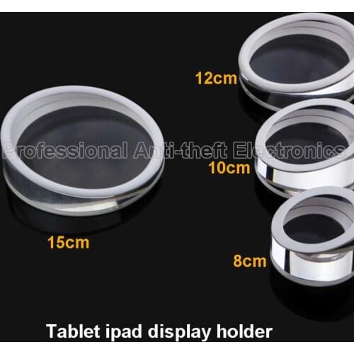 Ipad stand tablet display holder round clear base tablet pc anti-theft exhibit and sale