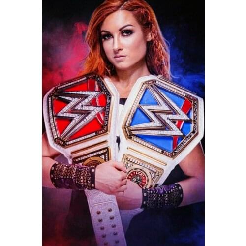 Becky Lynch Womens Double Champ - Becky 2 Belts Art Film Print Silk Poster Home Wall Decor 24x36inch