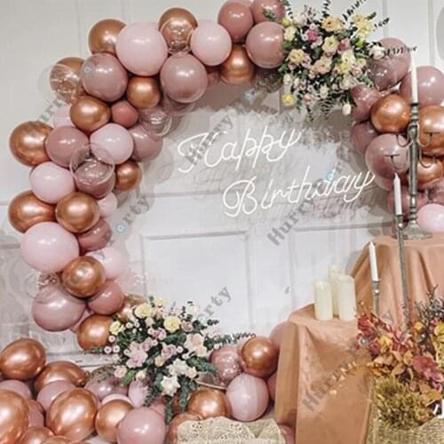 Baby Shower Girl Happy Birthday Party Decoration Balloon Garland Arch Kit For Adult Wedding Anniversary Decor Bride To Be
