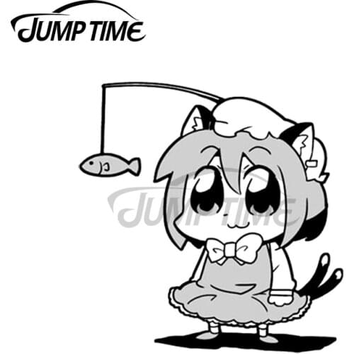 Jump Time 13 x 9.8cm For Chen Kawii Girl Car Stickers Cartoon Windshield Laptop Decal Anime Trunk Vinyl Car Wrap