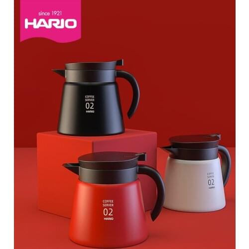 HARIO Japan V60 stainless steel double-layer coffee insulation pot coffee pot kettle vacuum partition kettle VHS