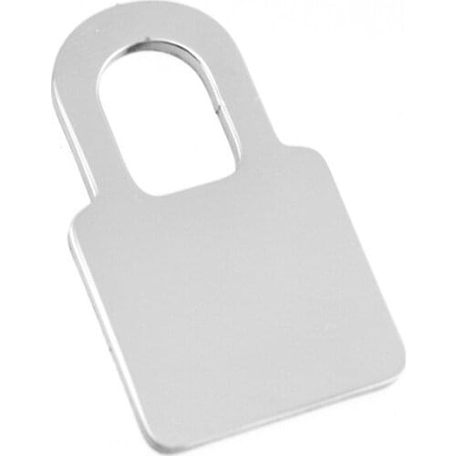 Women charms Lock charm padlock pendant blank necklace tags Stainless steel mirror polished charms 50pcs