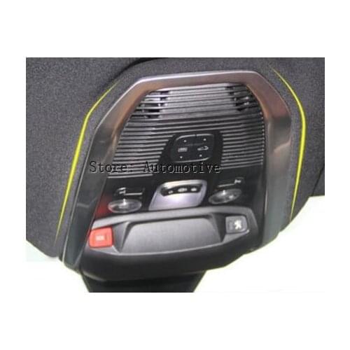 2pcs Car Interiors Front+Rear Roof Reading Lamp Frame Light Cover Trim Car Stickers Decoration For Peugeot 3008 GT 2016 2017