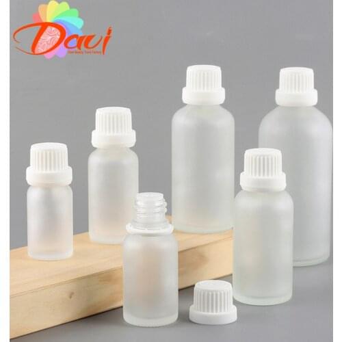 5-100ML Big Head Frosted Glass Drop Bottle Aromatherapy Liquid for essential basic massage oil Pipette Bottles Refillable