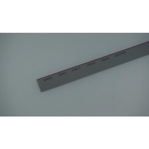 5 meter 10 Pin 1.27mm Pitch AWG 26 Grey Flat Ribbon Cable Wire 7x0.16mm conductor UL2651 VW-1 300V 105 Deg Reach Rohs