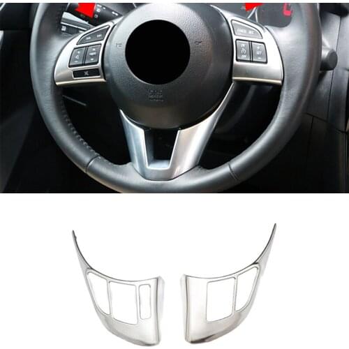ABS Matte For Mazda CX-5 CX5 Steering Wheel Switch Button Panel trim Cover Auto interior Accessories 2012 2013 2014 2015 2016
