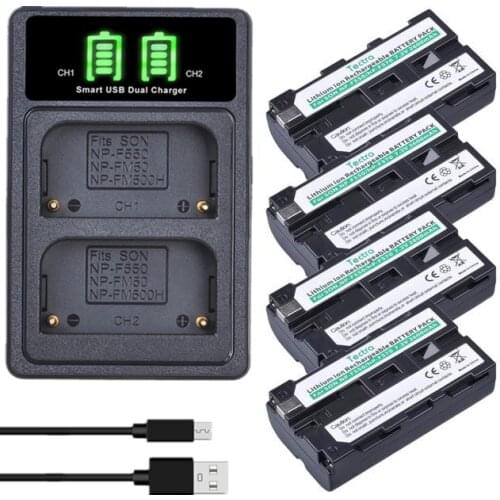 2600mAh NP-F550 NP F550 Rechargeable Video Camera battery For Sony NP-F330 NP-F530 NP-F570 NP-F730 NP-F750 NP-F770 NP-F970