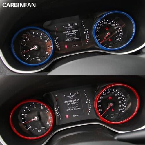 Car Accessories Styling Interior Dashboard Instrument panel Decoration Ring Cover Stickers For Jeep Compass 2017 Up