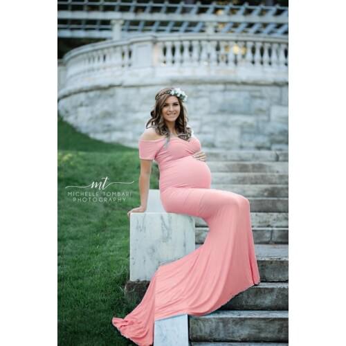 Pregnant women wedding photography props sexy maxi dress long pregnant women dress photos