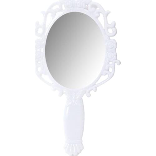 Large Hand Held Makeup Mirror with Handle, 2 Colors for Choose