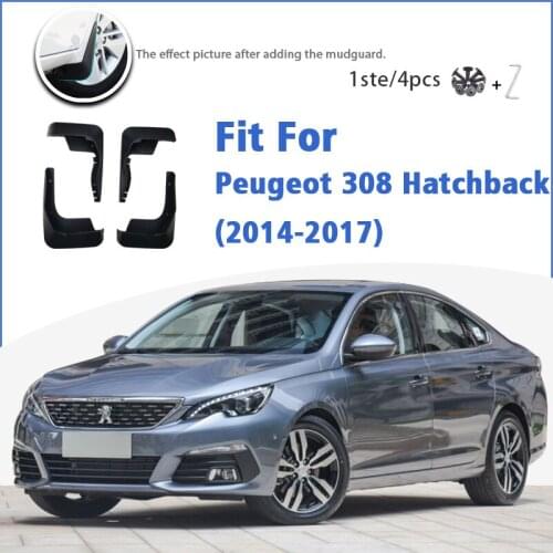 Mudguard For Peugeot 308 Hatchback 2014 2015 2016 2017 Front Rear 4pcs Mudflaps Mudguards Car Accessories Splash Guard Fender