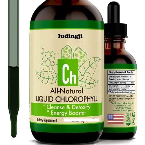 Pure Chlorophyll Liquid Extract Dietary Supplement Liquid Chlorophyll Drops for Skin Care Hair Care Detox Skin Oil 10ML