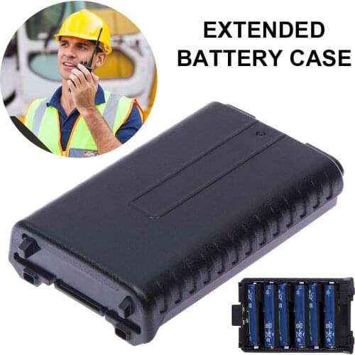 For Baofeng UV5R 5RA/B/C/D 5RE+ Two Way Radio 6 AAA Batteries Extended Case Battery Storage Box Accessories