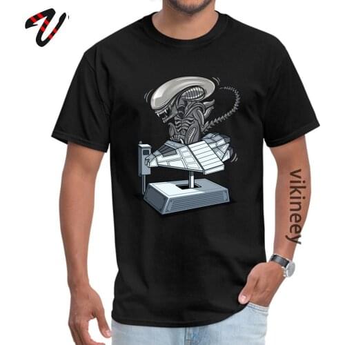 Alien VS Predators Air Aircraft Funny Tshirts Father Day Plus Size Tops Tees On Sale O Neck 100% Cotton Top T-shirt High Quality