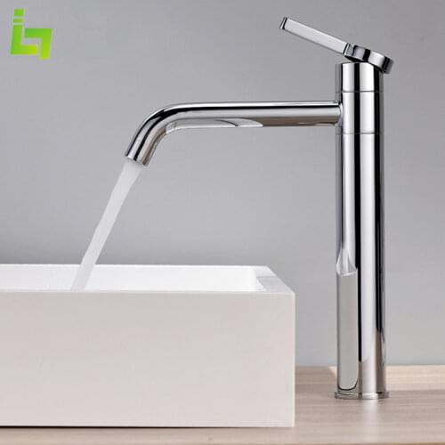 Black Gold Basin Faucet Short Tall Bathroom Mixer Sink Long Spout Cold and Hot Tap 360° Rotation All Brass Bathroom Sink