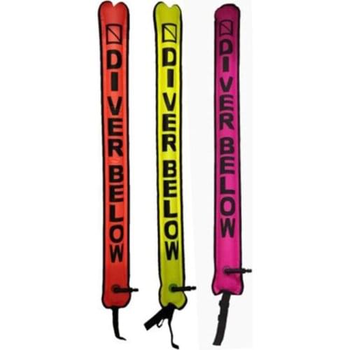 Diving 210D Nylon Sealed Surface Marker Blowing Buoy Finger Spool Dive Reel