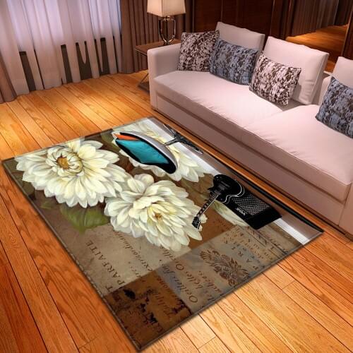 Creative Abstract 3D Printed Carpets for Living Room Bedroom Area Rugs Flowers Pattern Hallway Carpet Child Play Tent Floor Mats