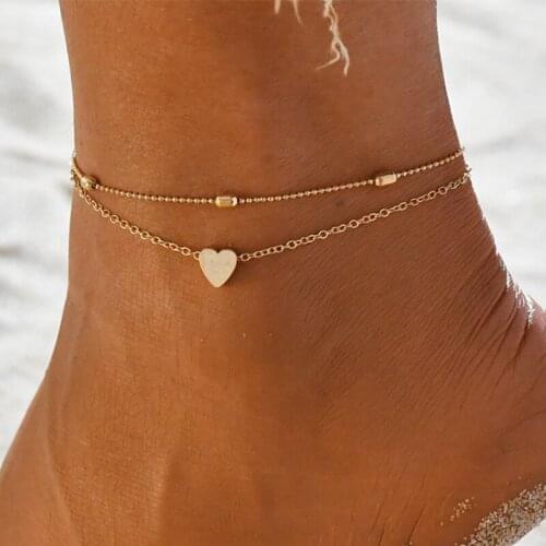 Miss JQ Fashion Women Multilayer round coin Chain Anklets Set Exquisite Lady Beach Party Gold Color Ankle Jewelry Accessories