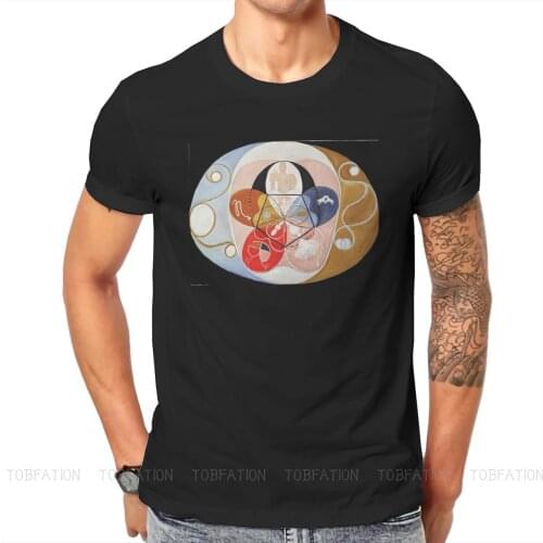 Circle Newest TShirts Impressionism Men Style Fabric Streetwear T Shirt Round Neck Oversized
