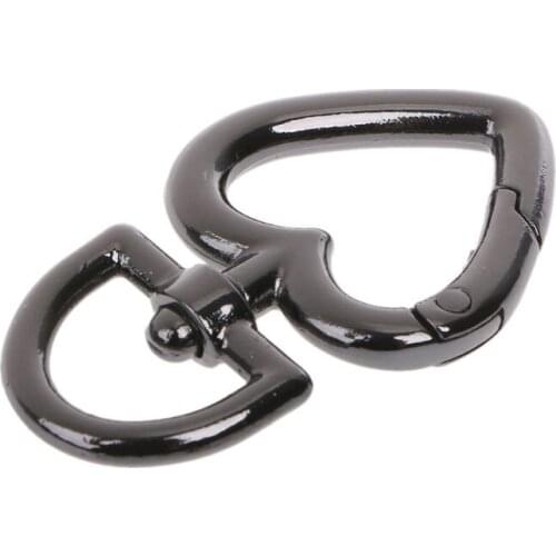 2021 New Heart Shape Metal Swivel Clasp Lanyard Snap Hook Spring Claw Clasps