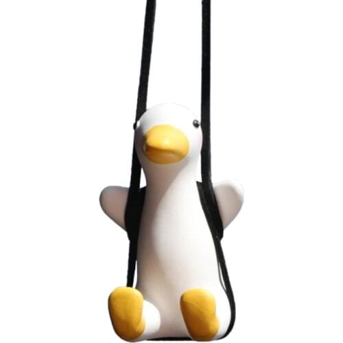 Little Duck Swing Pendant with Hanging Rope Car Ornament Bag Personal Belongings Bring Good Luck Fancy Home Decoration