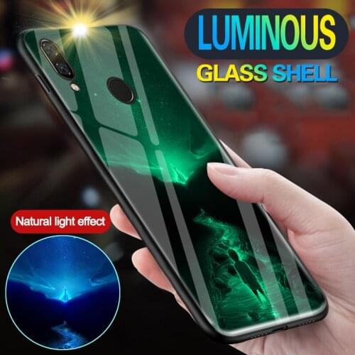 Luxury Luminous Glass Case For Huawei Nova 2 Plus 2i Coque Christmas Case For Huawei Nova Plus / Nova 3 3i 3E