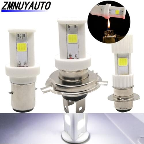 H6 BA20D P15D H4 Led Motorcycle Headlight Bulbs 3 Sides COB Moto Lights High Low Beam Motorbike Accessories Ceramic LED 12V