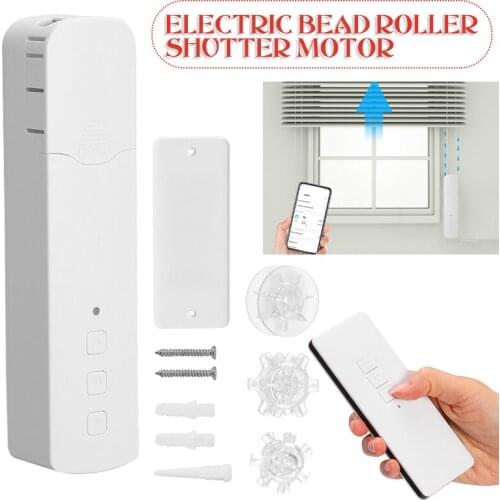 WiFi Smart Electric Curtain Chain Roller Blind Shade Shutter Motor APP Control Chain Roller Blinds Compatible With Alexa Google