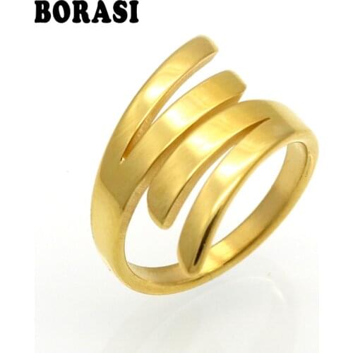 BORASI Flower Ring Anel Aneis For Women Hhollow Ring Opening Wedding Gifts High Quality Stellux Utopia