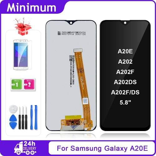 Original 5.8" For Samsung Galaxy A20E LCD Display Touch Screen Digitizer Assembly For Samsung A202 A202F A202DS A202F/DS