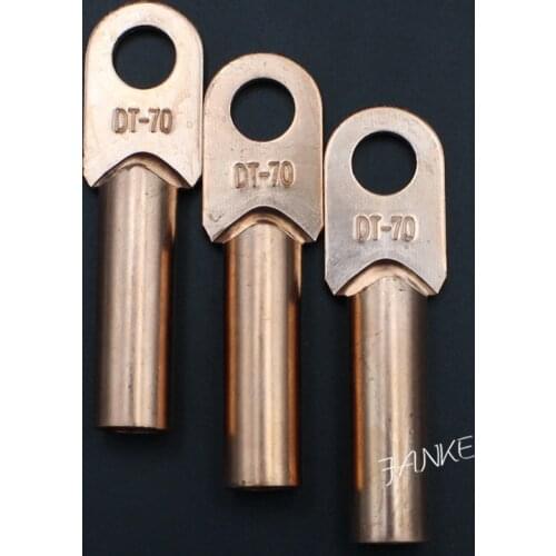 1piece DT-70 70mm2 Cable Lug Terminal Connector Copper Tone for 12.5mm Dia Bolt Electric power fittings Factory standard B type