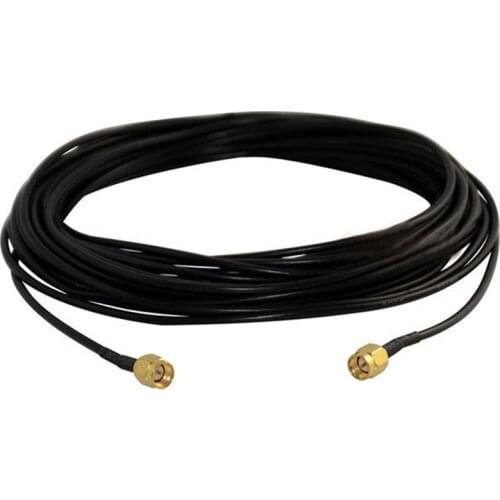 10m SMA Male to SMA Male M-M Connector RF Coaxial Pigtail RG174 Extension Cable Gold