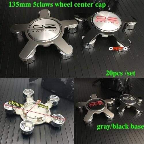 Car Styling 20PCS Chrome Wheel Center Cap Covers OZ racing Wheel Rim Badge Emblem Dust-proof 135mm 5clwaws Car Decoration