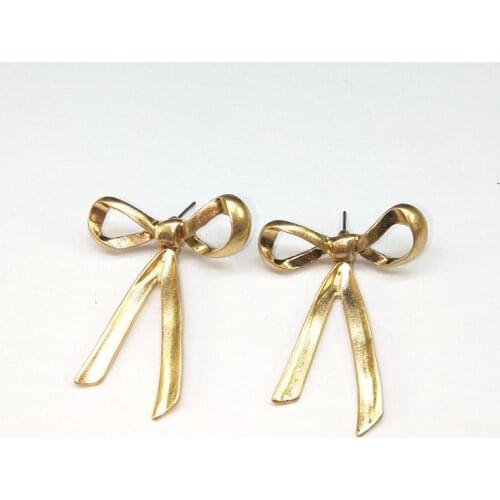 2019 Promotion Limited Earings Brincos European And American Fashion Jewelry Personality Joker Bowknot Earrings, 925 Needle A35