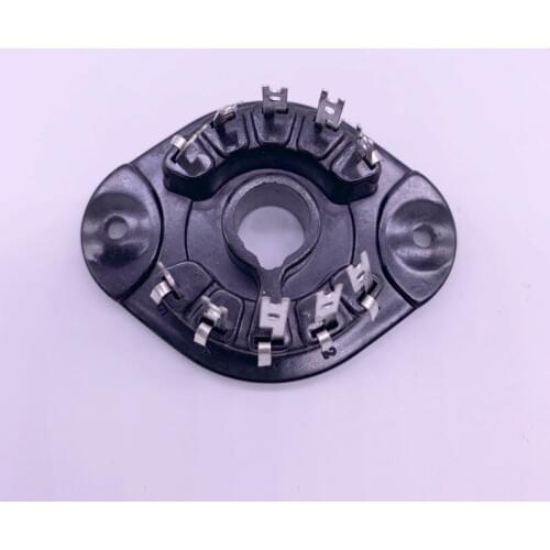 6pcs bakelite tube socket TUS-Y10 seat tube socket silver foot PCB for EL156 EF12 tube amplifier